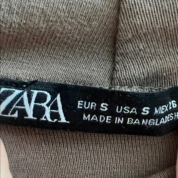 Zara Taupe Crop Top - Picture 2 of 4